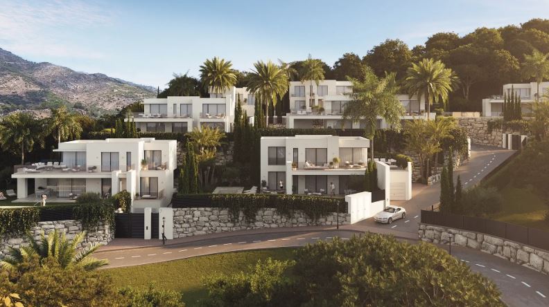 Godete uno stile di vita equilibrato in un'esclusiva urbanizzazione privata di Mijas. Ville con vista panoramica sul mare e sulle montagne in una posizione tranquilla.