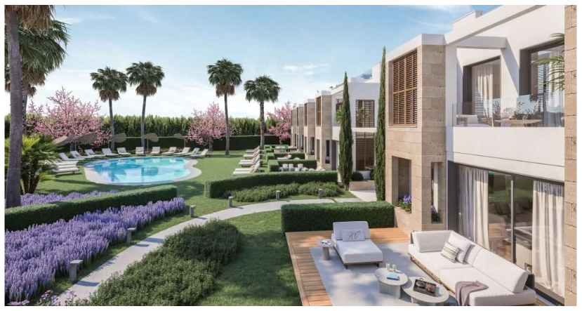 Eksklusive rækkehuse med privat have i Puerto de Alcudia, Mallorca