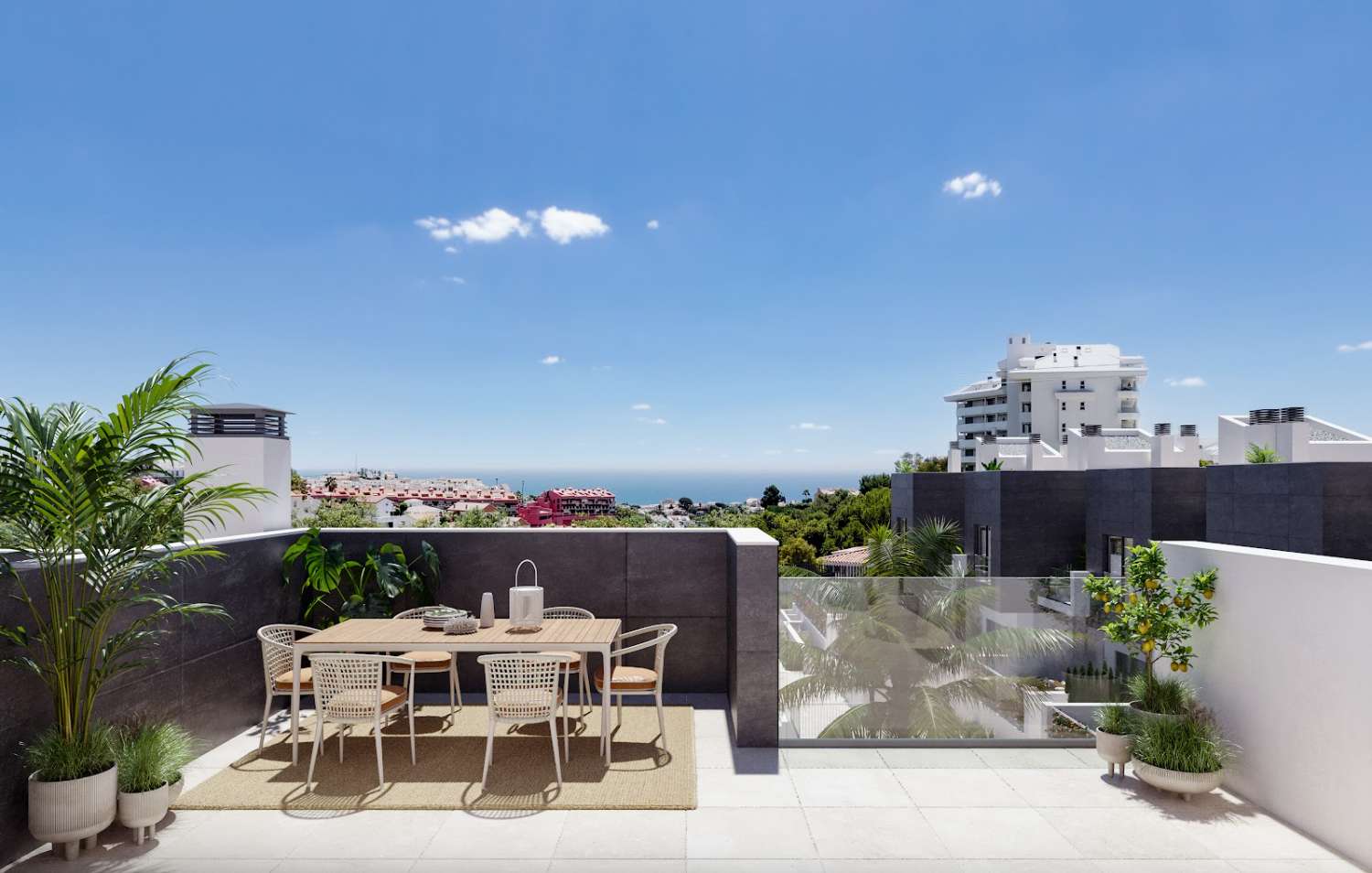 Villas de diseño moderno con vistas al Mediterráneo