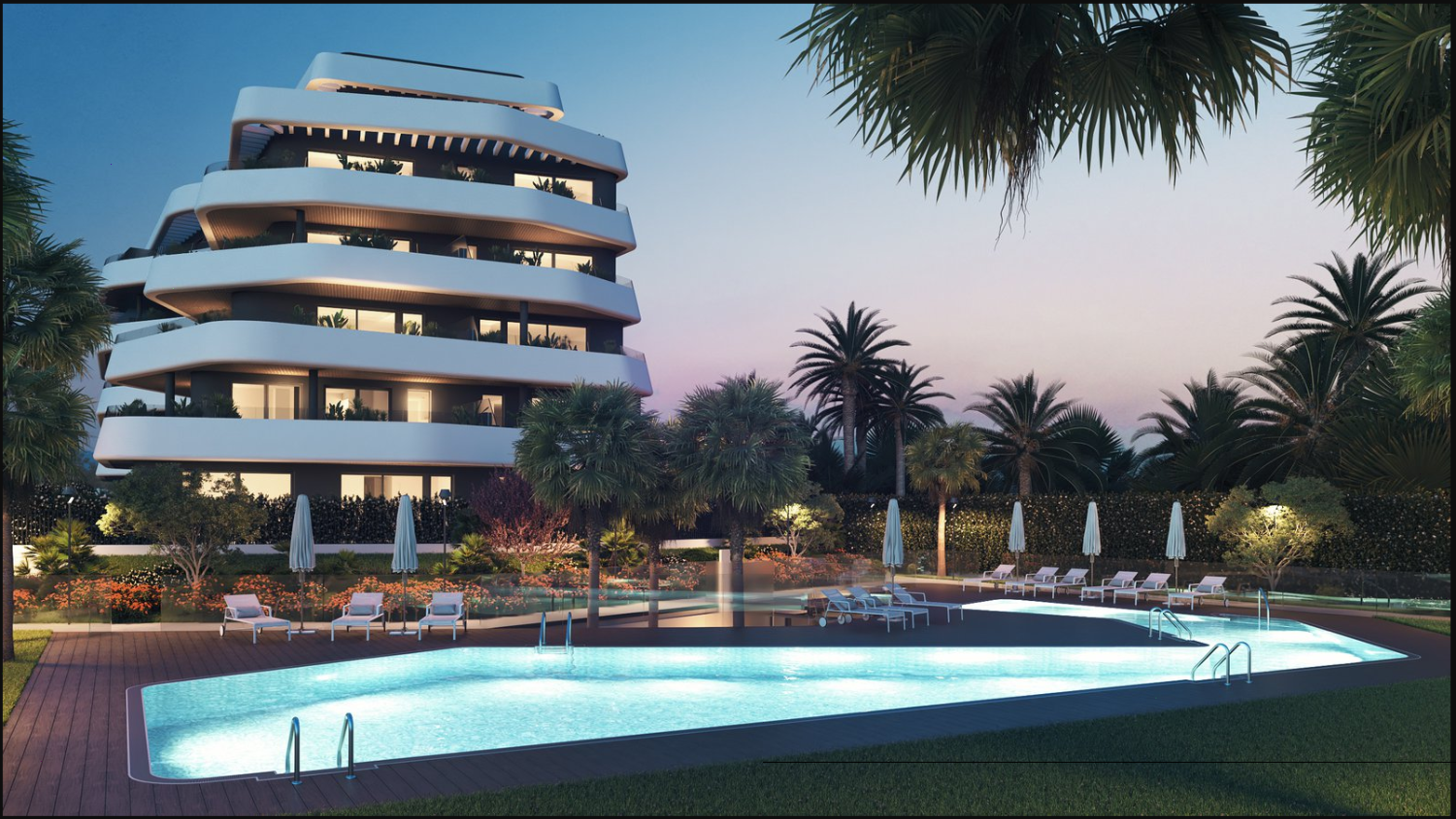 Exklusivt lyxigt bostadsområde vid stranden i Torremolinos