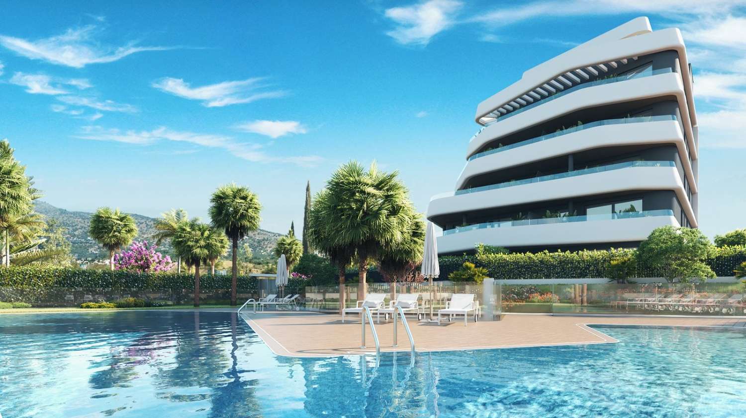Exklusivt lyxigt bostadsområde vid stranden i Torremolinos