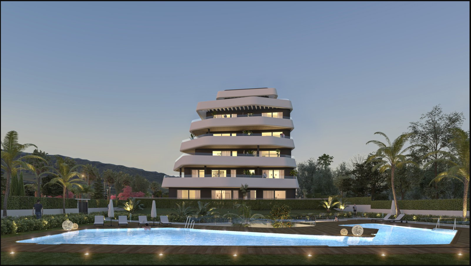 Exklusivt lyxigt bostadsområde vid stranden i Torremolinos