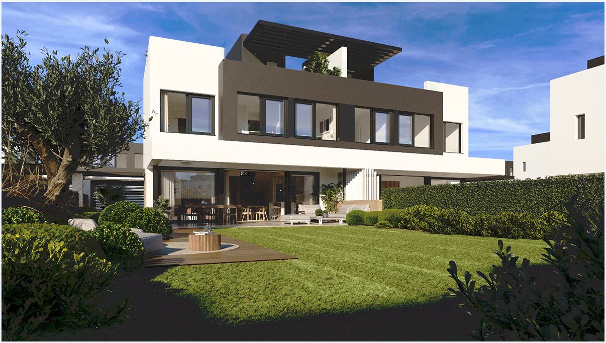 Exclusive residential of 50 contemporary style semi-detached villas, Estepona