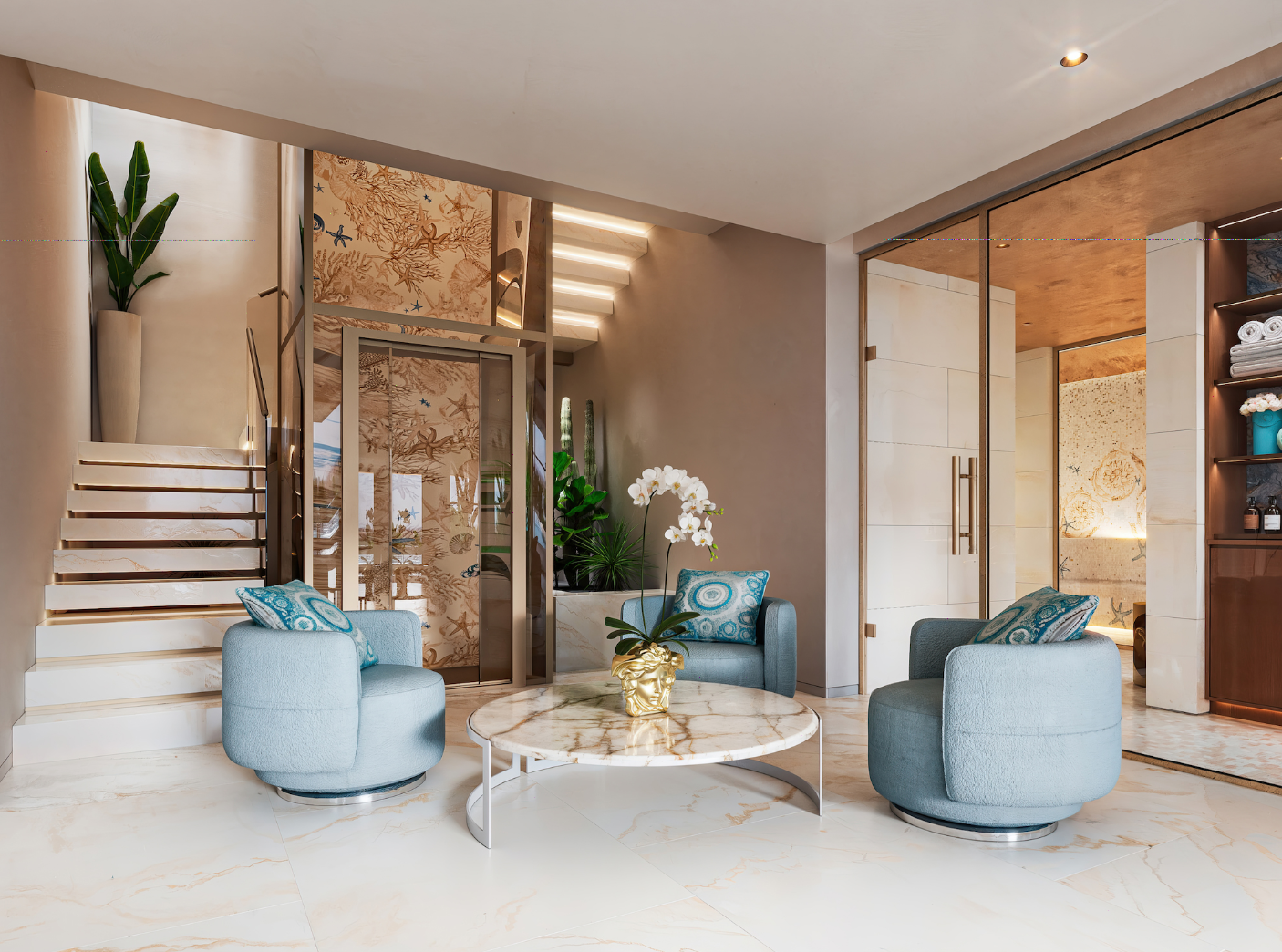 Åtta exklusiva villor med inredning av Versace Home, Nueva Andalucia, Marbella