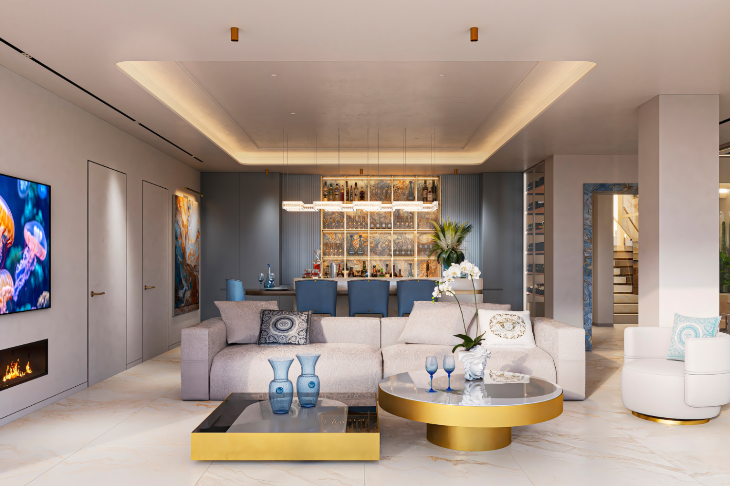Åtta exklusiva villor med inredning av Versace Home, Nueva Andalucia, Marbella