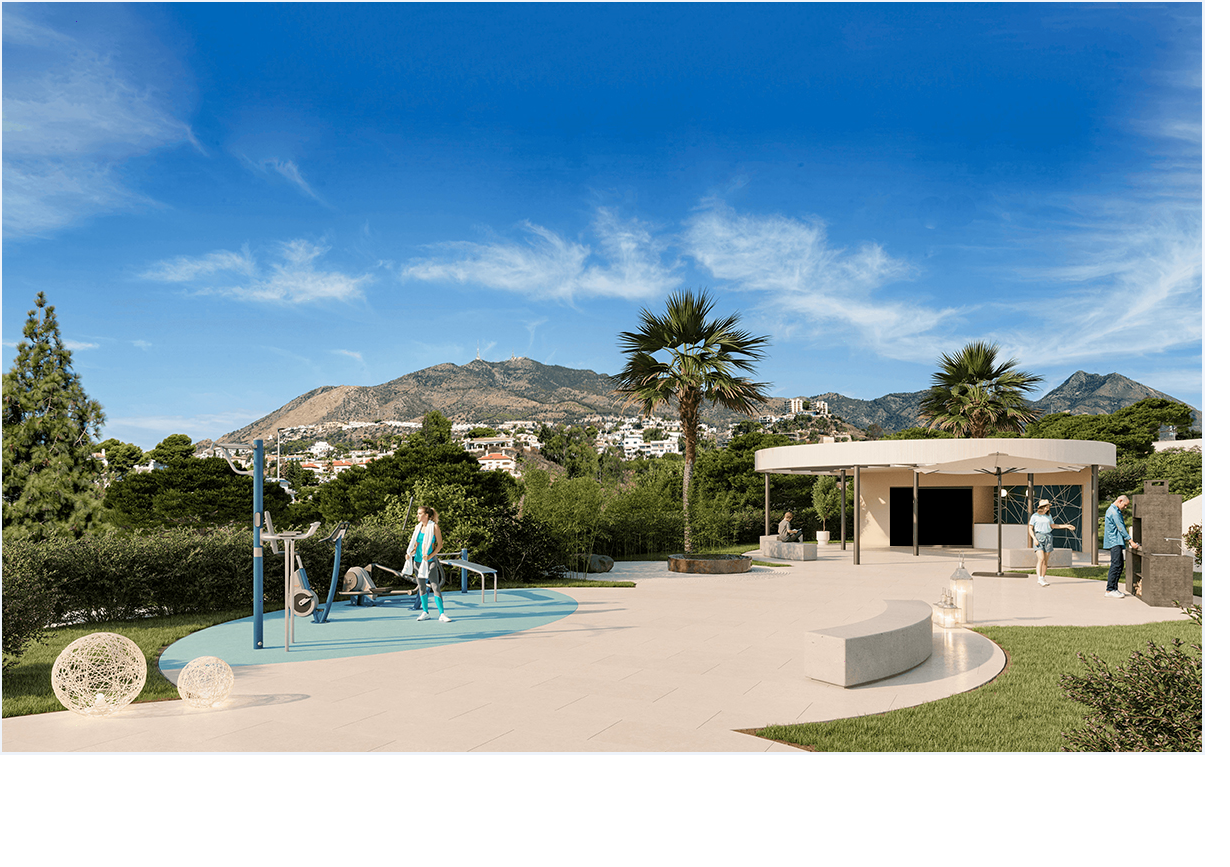 74 bostäder med 2 och 3 sovrum med garage och förråd i Benalmádena, Malaga