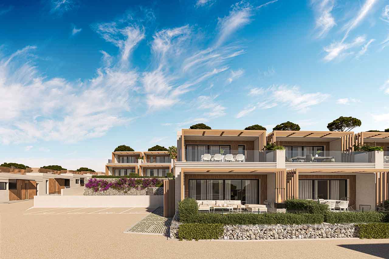 Maisons de ville modernes : fonctionnelles, innovantes et en harmonie avec la nature à Mijas, Malaga