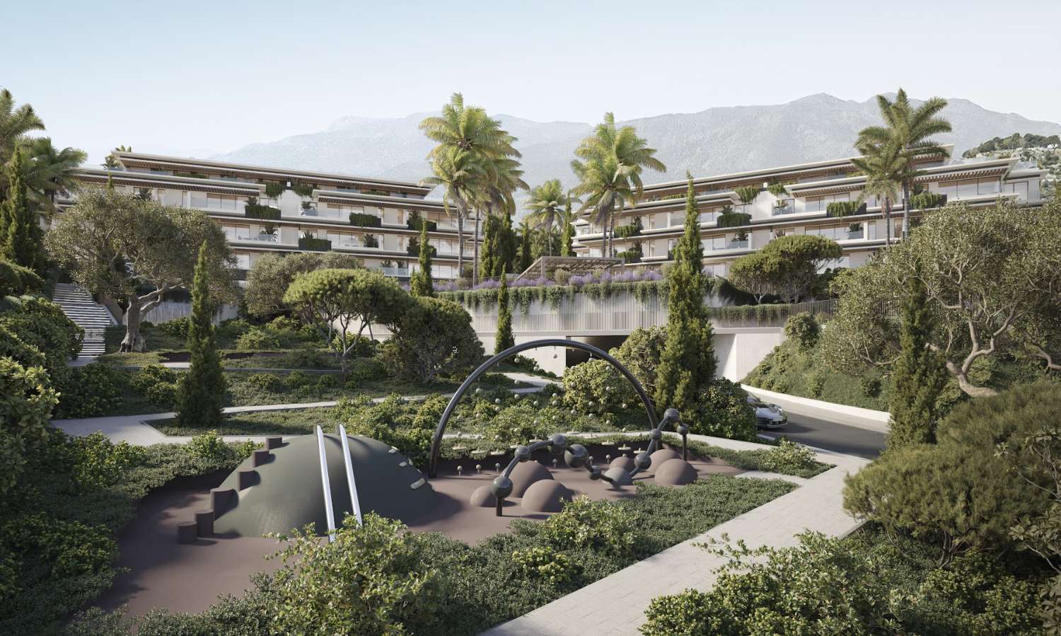 Bienvenido a una exclusiva comunidad residencial en ladera situada en las tranquilas alturas de Mijas