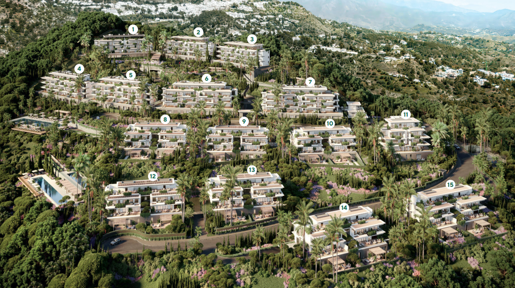 Exclusiva comunidad residencial en ladera en Mijas