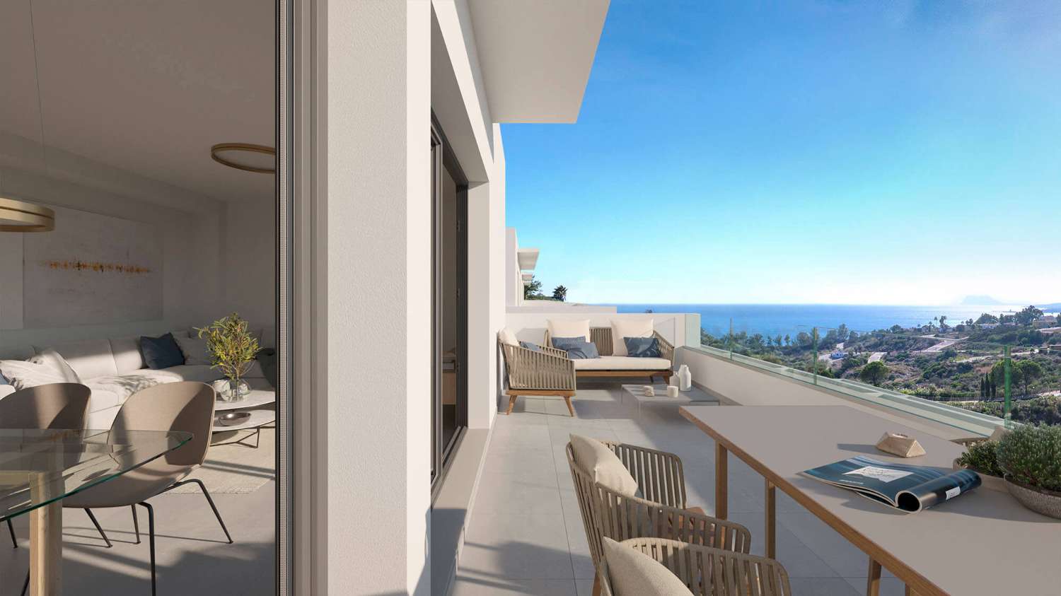 Exklusive Stadthäuser mit Meerblick an der Costa del Sol